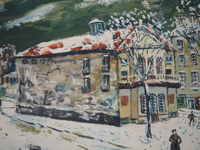 Elisée MACLET : Montmartre sous la neige, Le Théatre de l&