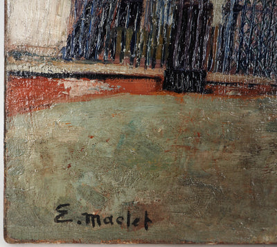 Elisée MACLET : Montmartre : La place JB Clément, c. 1940 - Tableau (détail)