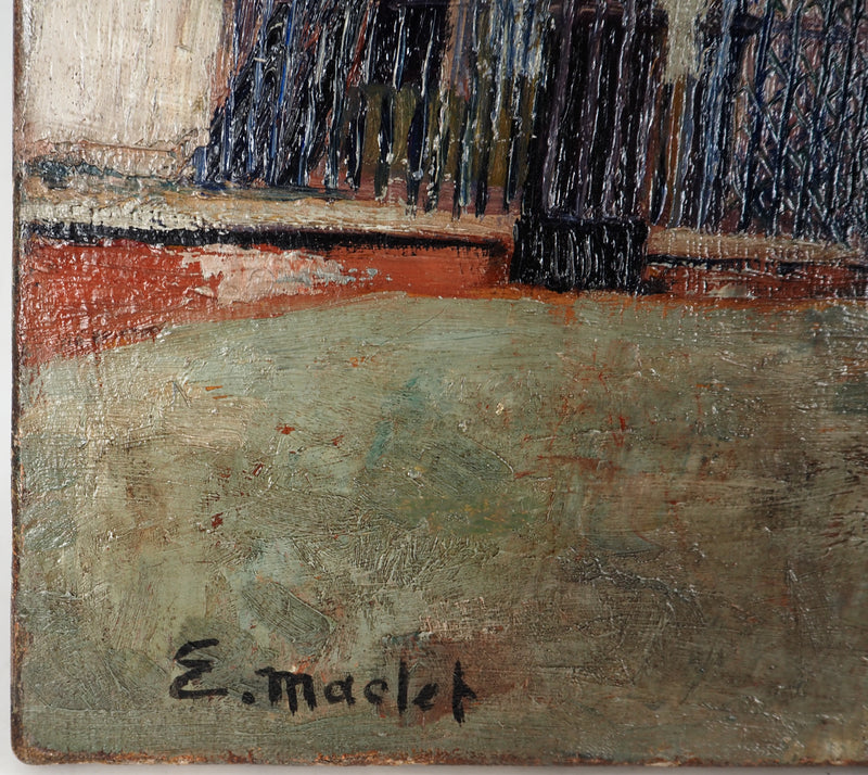 Elisée MACLET : Montmartre : La place JB Clément, c. 1940 - Tableau (détail)