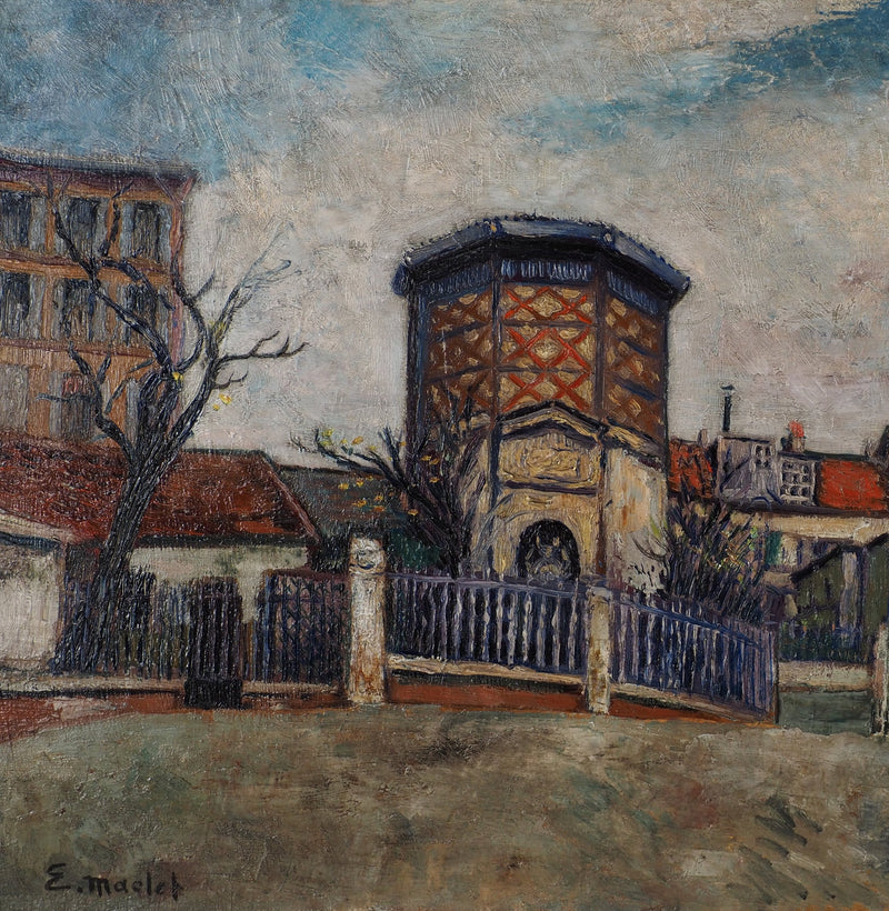 Elisée MACLET : Montmartre : La place JB Clément, c. 1940 - Tableau (détail)