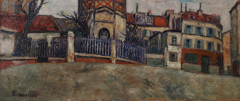 Elisée MACLET : Montmartre : La place JB Clément, c. 1940 - Tableau (détail)