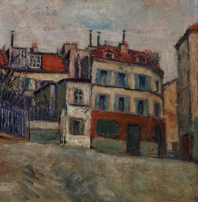 Elisée MACLET : Montmartre : La place JB Clément, c. 1940 - Tableau (détail)