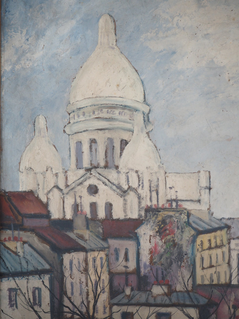 Elisée MACLET : Montmartre, le Sacré Coeur - Tableau (détail)