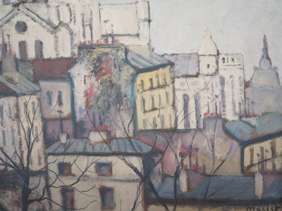 Elisée MACLET : Montmartre, le Sacré Coeur - Tableau (détail)
