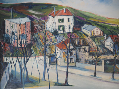 Elisée MACLET : Près de Paris, Les Faubourgs de Noisy, c. 1920 - Tableau (détail)