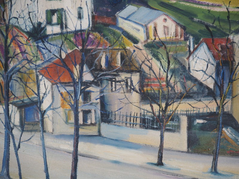 Elisée MACLET : Près de Paris, Les Faubourgs de Noisy, c. 1920 - Tableau (détail)