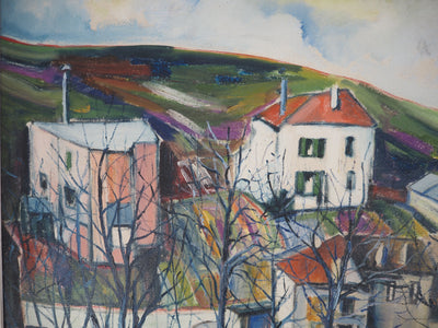 Elisée MACLET : Près de Paris, Les Faubourgs de Noisy, c. 1920 - Tableau (détail)