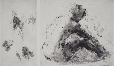 David MAES : Femme assise - Gravure