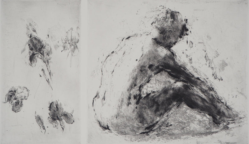David MAES : Femme assise - Gravure