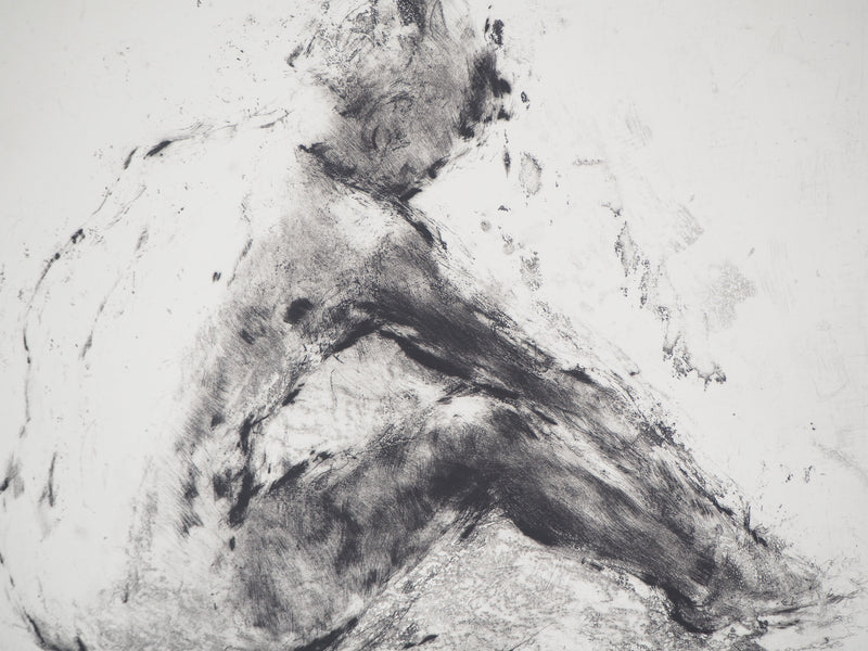 David MAES : Femme assise - Gravure (détail)
