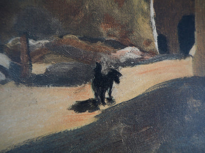 Richard MAGUET : Village de Provence, 1957 - Lithographie (détail)
