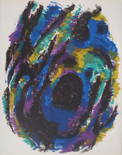 Alfred MANESSIER : Composition en couleurs, Lithographie originale (vue générale) - Crédit photo : Galerie Art.Paris