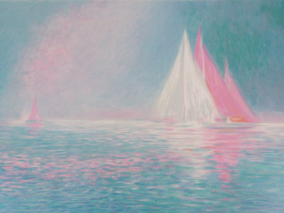 Claude MANOUKIAN : Bateaux - Lithographie