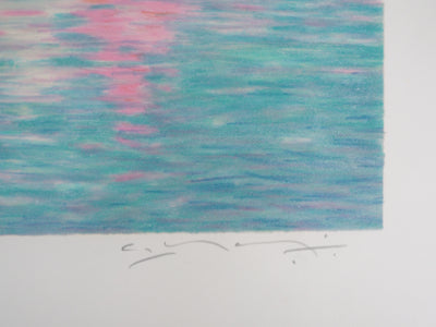 Claude MANOUKIAN : Bateaux - Lithographie (détail)