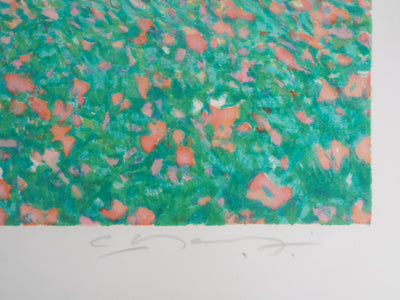 Claude MANOUKIAN : Hommage à Monet, les Coquelicots - Lithographie (détail)