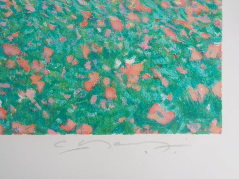 Claude MANOUKIAN : Hommage à Monet, les Coquelicots - Lithographie (détail)
