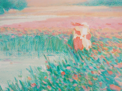 Claude MANOUKIAN : Hommage à Monet, les Coquelicots - Lithographie (détail)