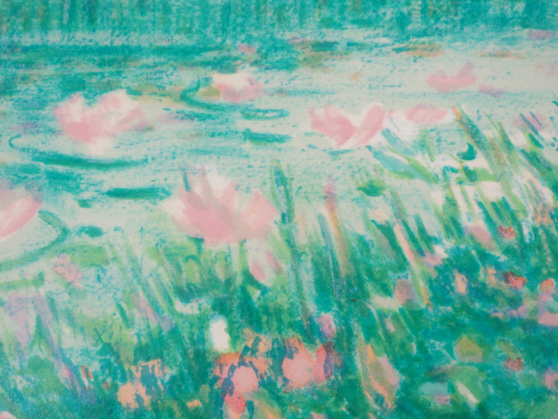 Claude MANOUKIAN : Hommage à Monet, les Coquelicots - Lithographie (détail)