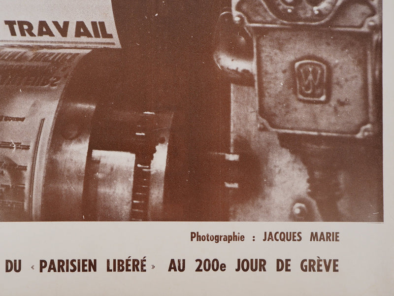 Jacques MARIE : Grève de la Presse; 1975 - Affiche (détail)