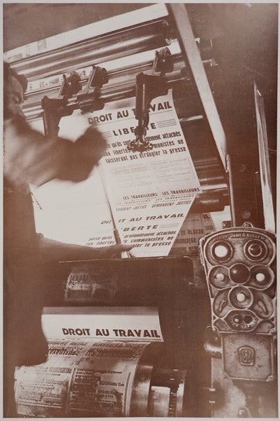 Jacques MARIE : Grève de la Presse; 1975 - Affiche (détail)