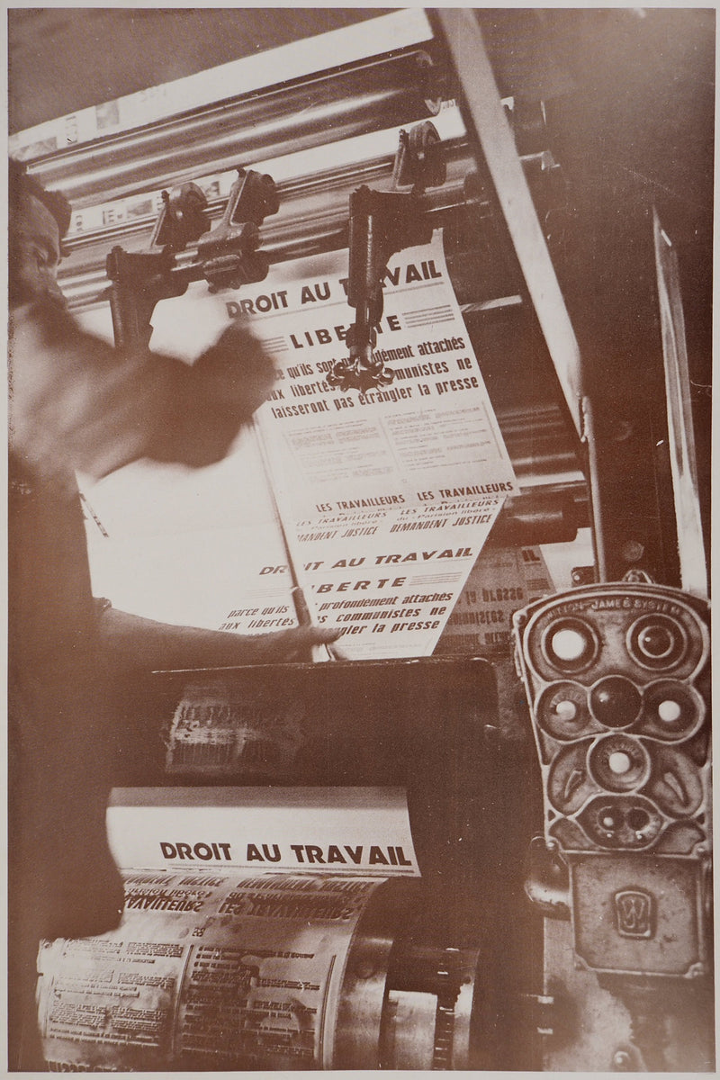 Jacques MARIE : Grève de la Presse; 1975 - Affiche (détail)
