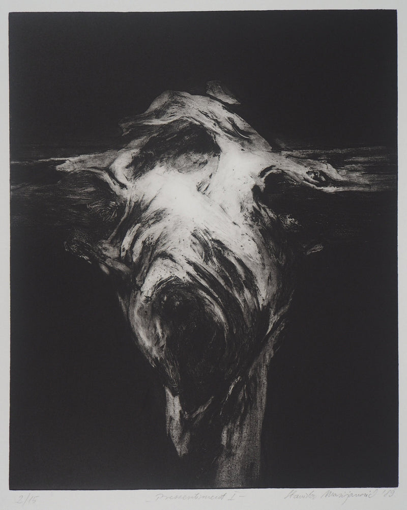 Stanislav MARIJANOVIC : Pressentiment I, 1989 - Gravure (détail)