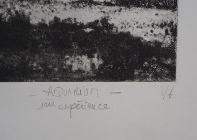 Fred MARTIN : Aquarium - Gravure (détail)