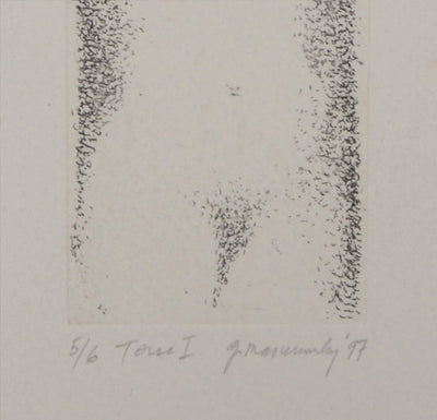 Gregory MASUROVSKY : Torse I, 1997 - Gravure (détail)