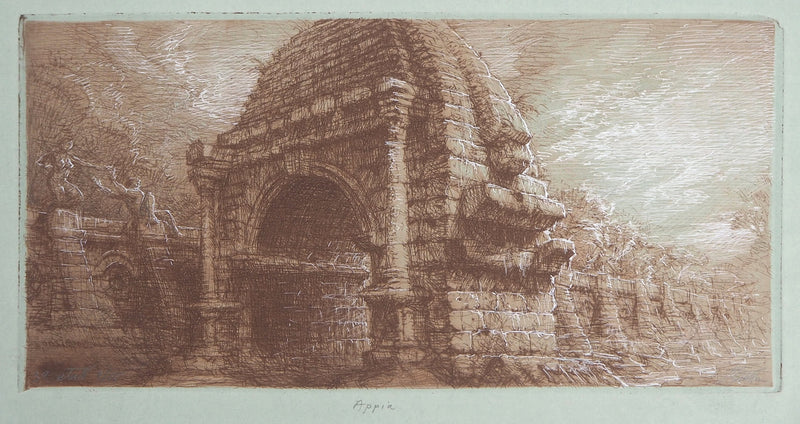 Jean-Michel MATHIEUX-MARIE : Appia - Gravure (détail)