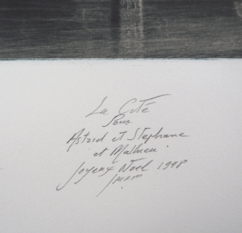Jean-Michel MATHIEUX-MARIE : Île de la Cité, Paris - Gravure (détail)