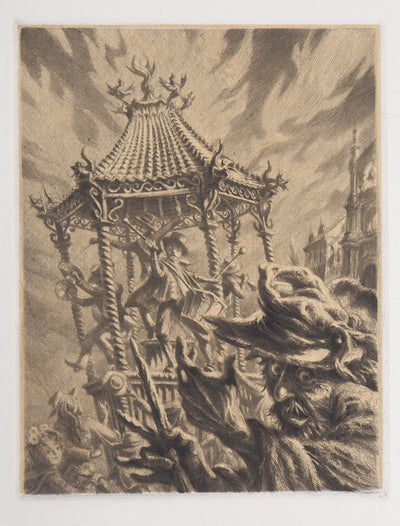 Jean-Michel MATHIEUX-MARIE : Fête de dimanche - Gravure