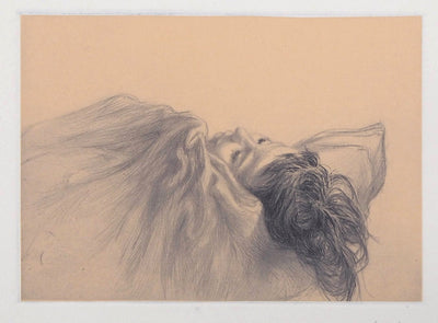 Jean-Michel MATHIEUX-MARIE : Jeune fille en rêve - Gravure