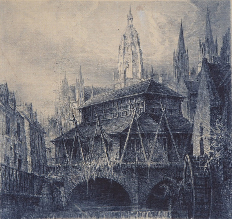 Jean-Michel MATHIEUX-MARIE : La Flèche - Gravure (détail)
