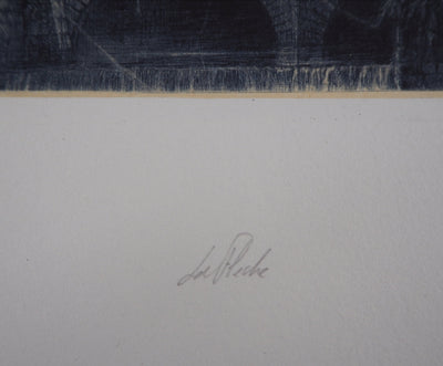 Jean-Michel MATHIEUX-MARIE : La Flèche - Gravure (détail)