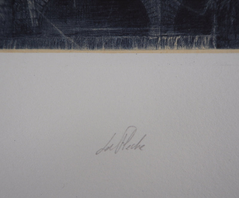 Jean-Michel MATHIEUX-MARIE : La Flèche - Gravure (détail)