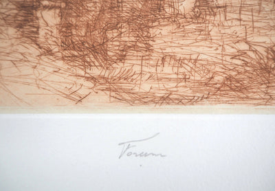 Jean-Michel MATHIEUX-MARIE : Forum romain - Gravure (détail)