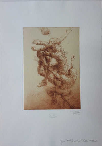 Jean Michel MATHIEUX-MARIE : Montée vers le ciel - Gravure (détail)