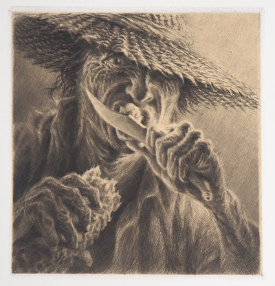 Jean-Michel MATHIEUX-MARIE : Regard bestial - Gravure