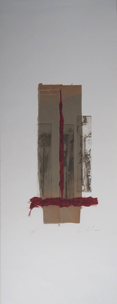 Chloé MATHIEZ : Rouge éphémère, 2005 - Gravure (détail)