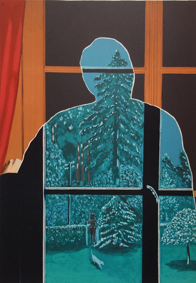  MATHON : Hommage à Magritte - Lithographie (détail)