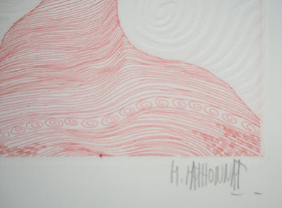 Michel MATHONNAT : Hypnose - Gravure (détail)