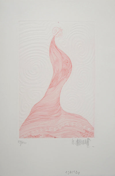 Michel MATHONNAT : Hypnose - Gravure (détail)
