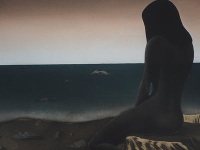 Michel MATHONNAT : Et la mer s'est retirée - Gravure (détail)