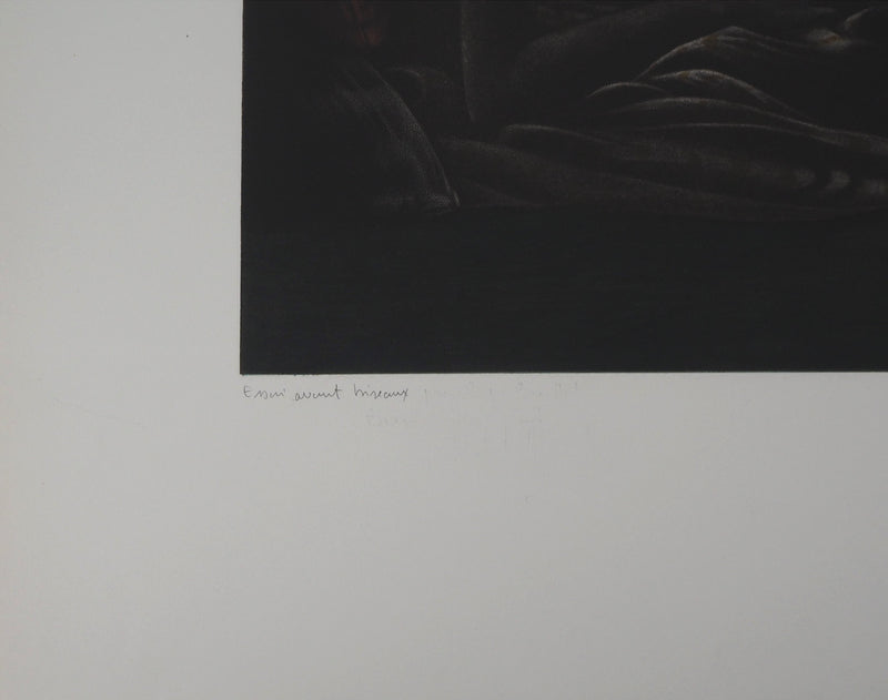 Michel MATHONNAT : Pour une inconnue - Gravure (détail)