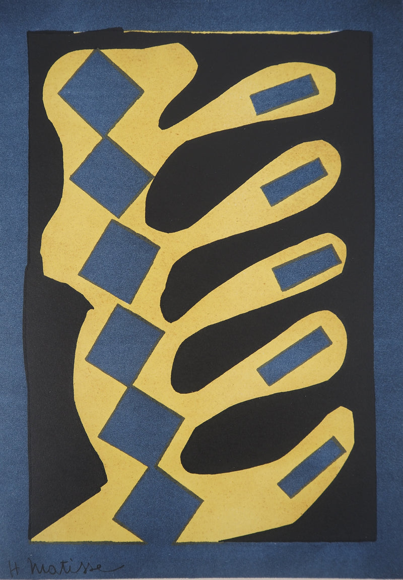 Henri MATISSE : Arbre abstrait - Lithographie (détail)
