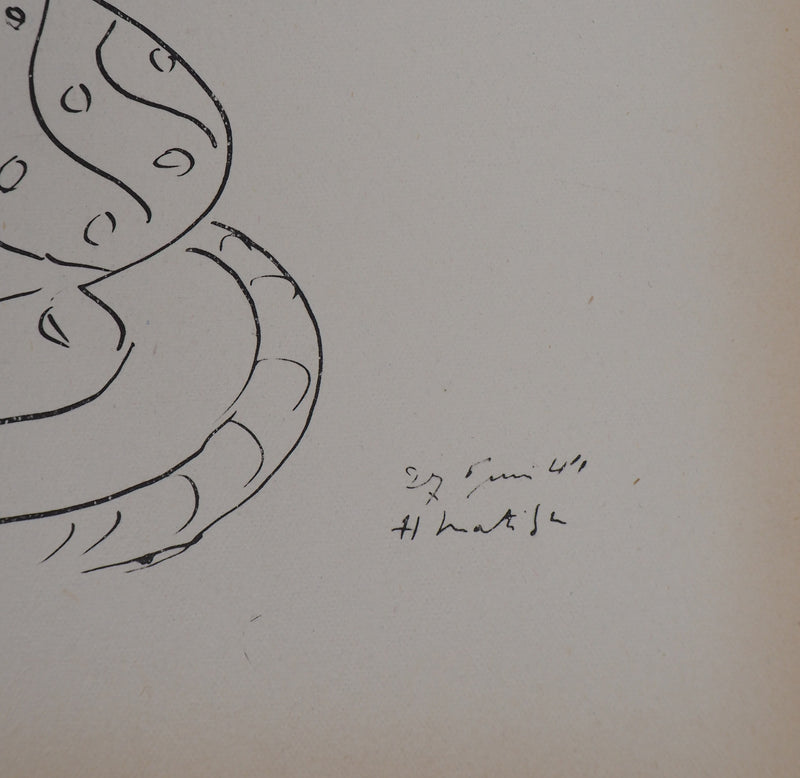Henri MATISSE : Bouquet de fleurs, 1946 - Lithographie (détail)