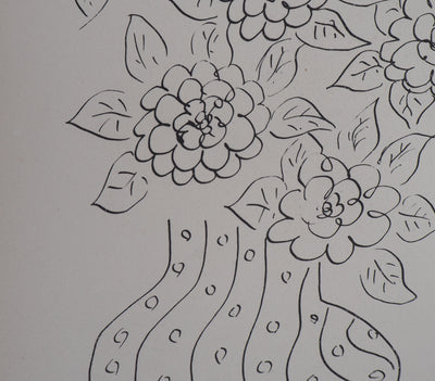 Henri MATISSE : Bouquet de fleurs, 1946 - Lithographie (détail)