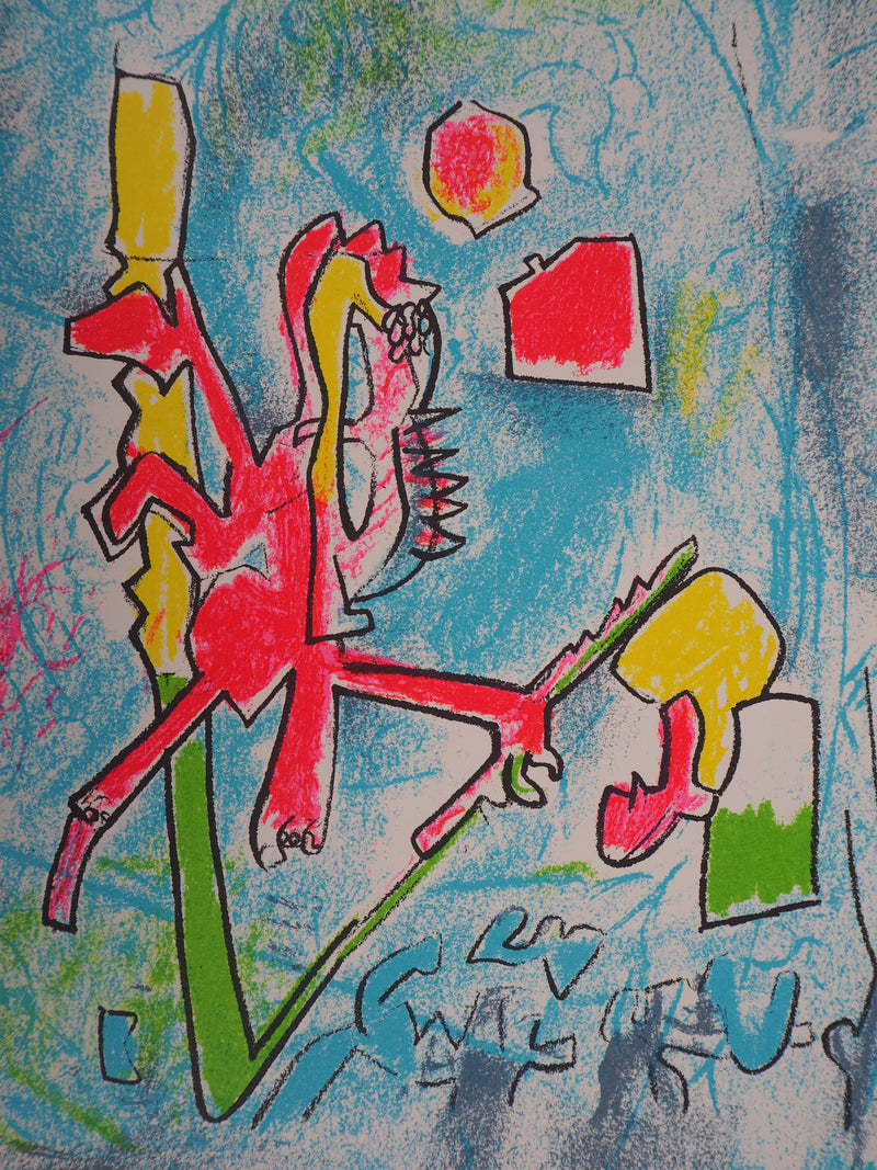 Roberto MATTA : Créature surréaliste (Tout se tient), Lithographie originale (photo de détail 4) - Crédit photo : Galerie Art.Paris