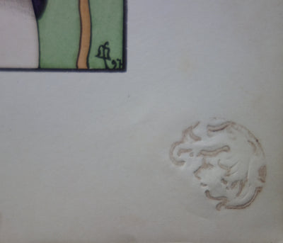 Franz MELCHERS : Phalène des Iles de la Mer - Lithographie (détail)