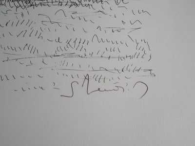 Serge MENDJISKY : Course vu de dos - Lithographie (détail)